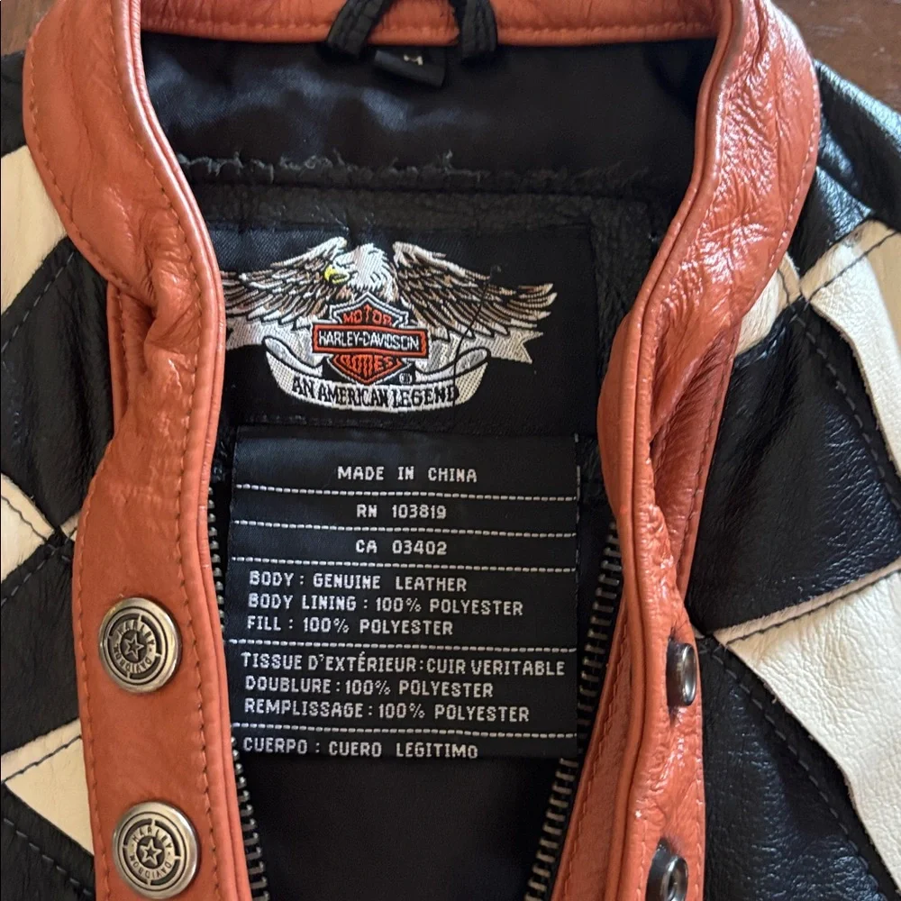 Harley Davidson Leather Racing Vest; RARE & FABULOUS!! - Picture 7 of 12